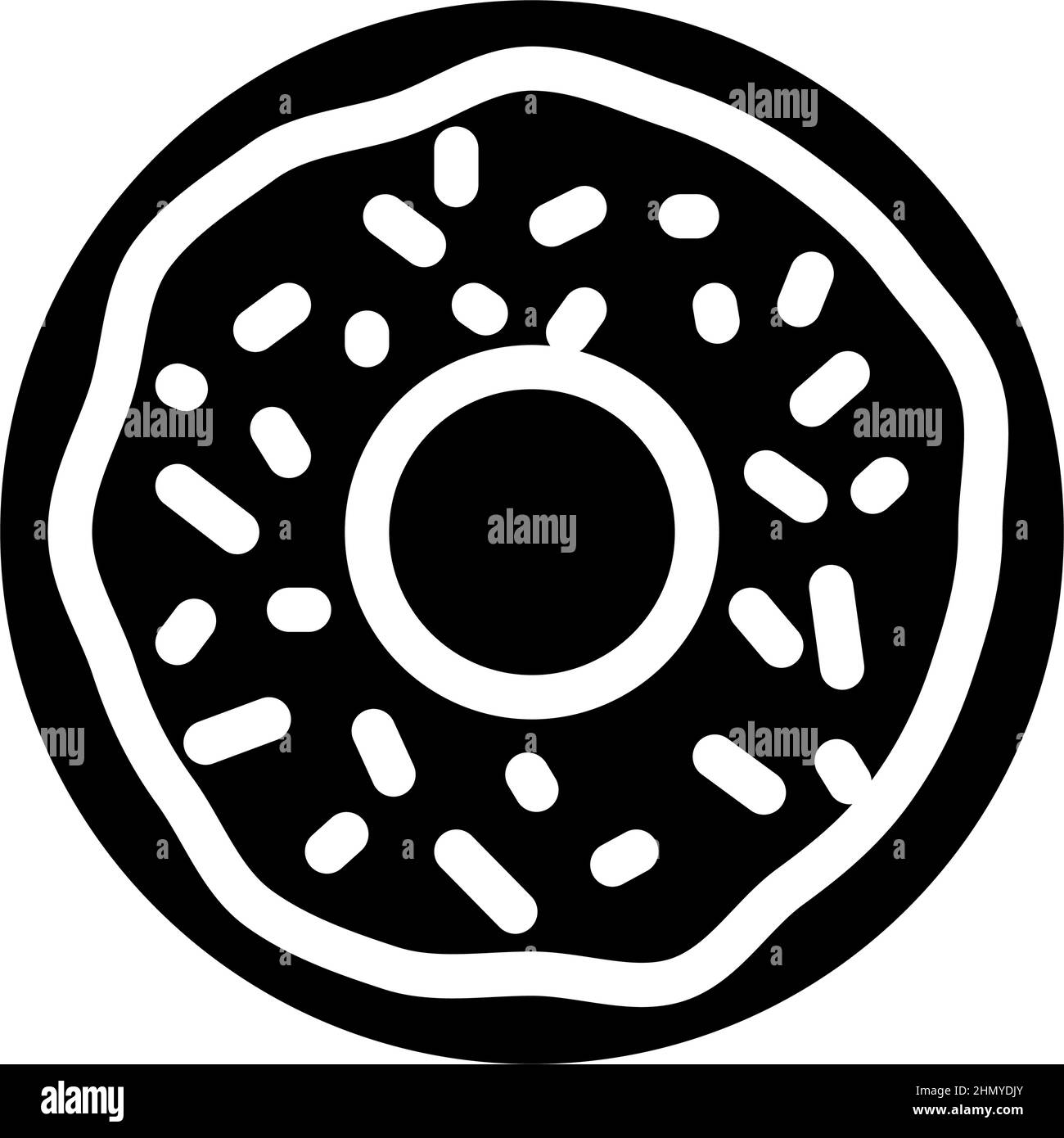 donut sweet food glyph icon vector illustration Stock Vector Image ...