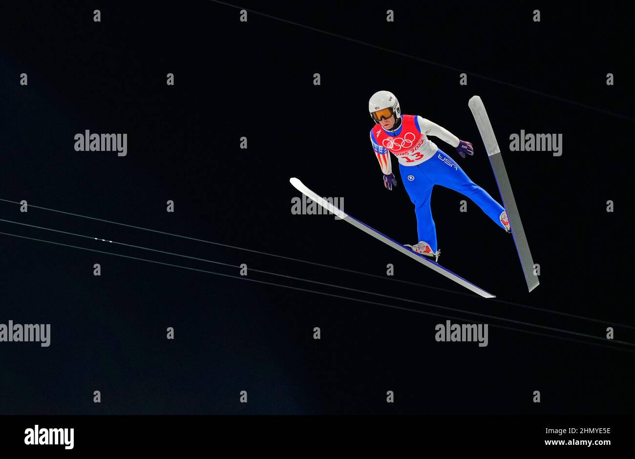 Zhangjiakou, China, 2022 Winter Olympics, February 11, 2022: Gasienica Patrick from USA during Ski Jumping at Zhangjiakou Snow Park. Kim Price/CSM. Stock Photo