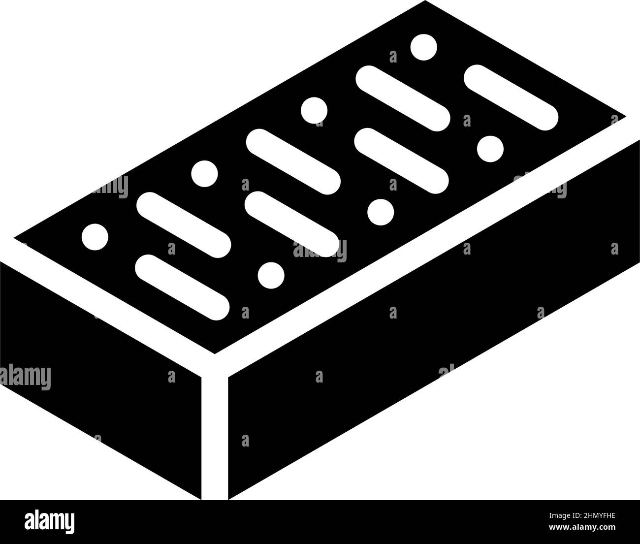 brick for building wall glyph icon vector illustration Stock Vector ...