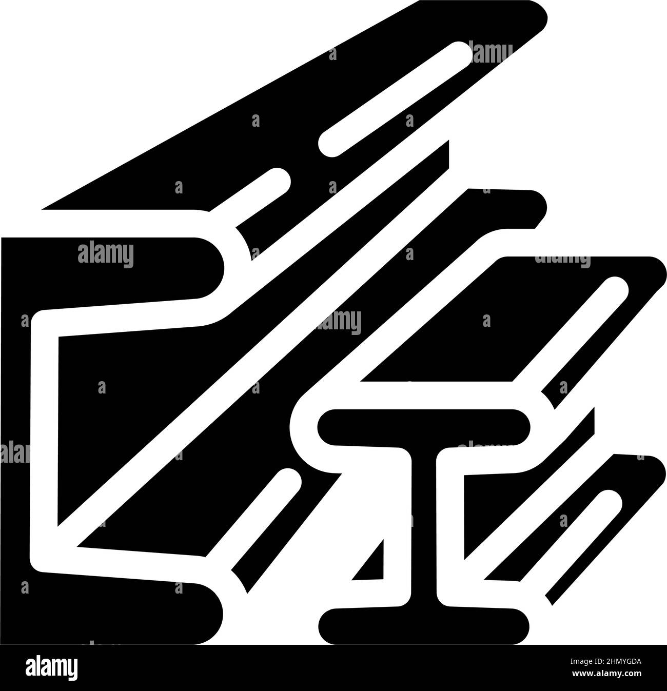 metal construction material glyph icon vector illustration Stock Vector ...