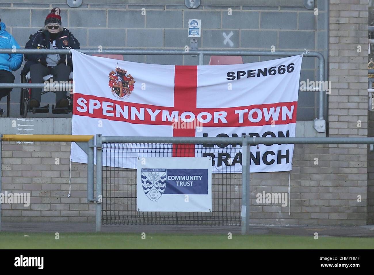 Spennymoor flag during Dagenham & Redbridge vs Spennymoor Town