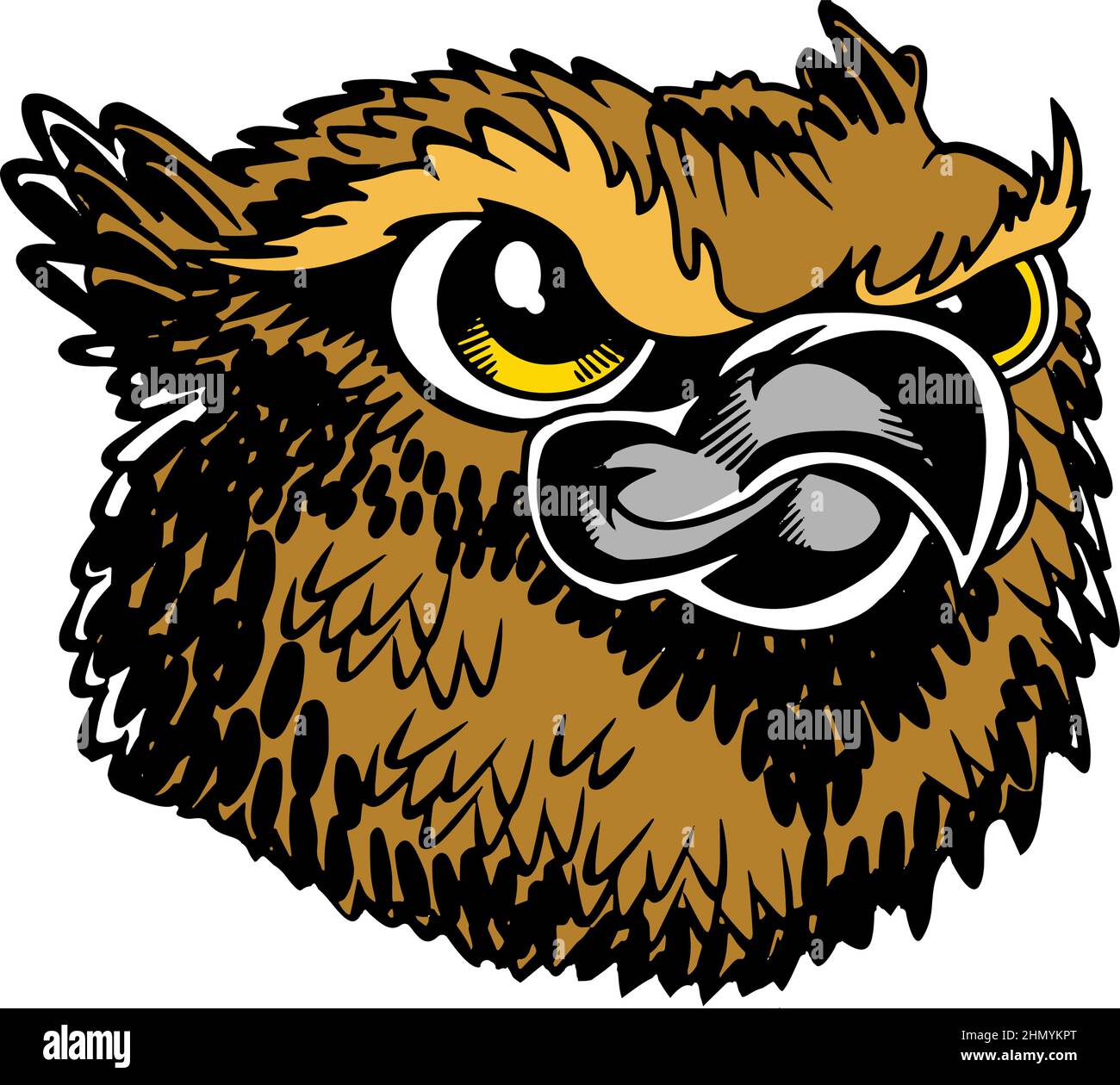 Owl Mascot Head Vector Illustration Stock Vector Image & Art - Alamy