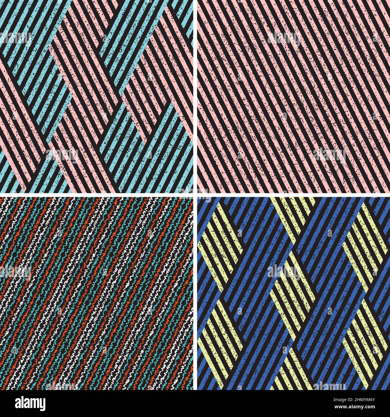 4 different vector patterns in the same package(eps). One pattern is paid and 3 are free (white dividing lines) Stock Vector