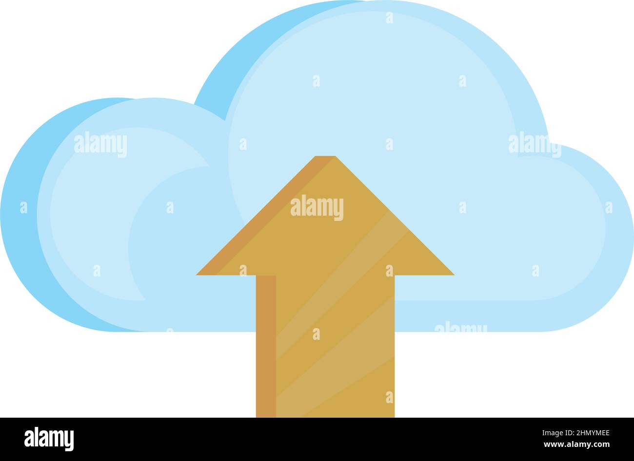 upload to the cloud with yellow arrow Stock Vector Image & Art Alamy