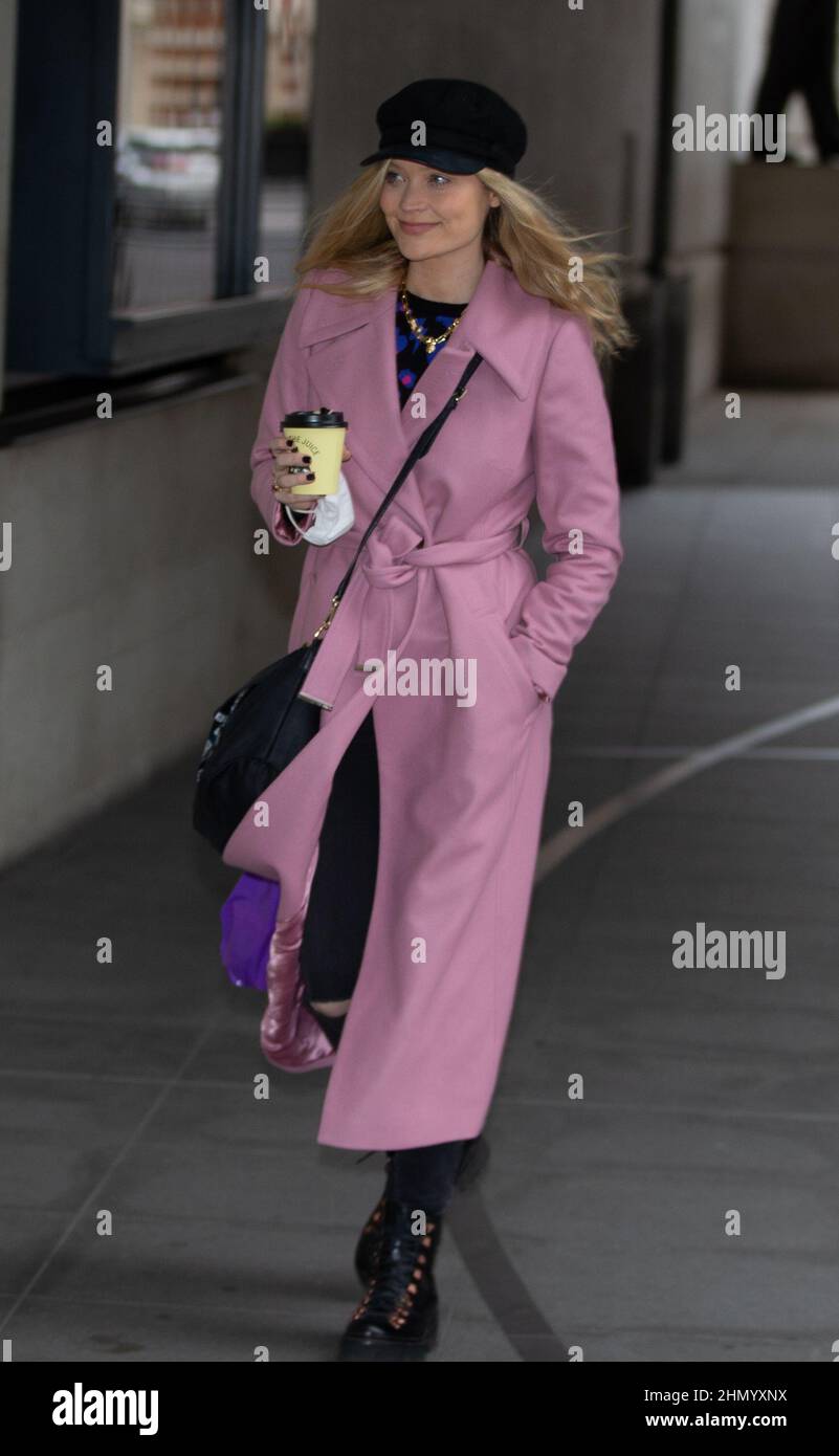 London, England, UK. 13th Feb, 2022. Irish television presenter, model, and  actress LAURA WHITMORE is seen outside BBC New Broadcasting House. (Credit  Image: © Tayfun Salci/ZUMA Press Wire Stock Photo - Alamy