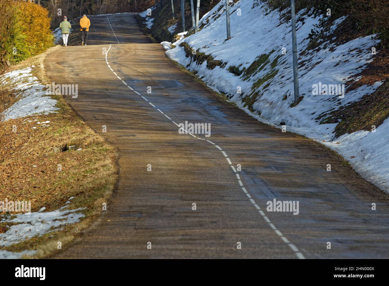 Walking on winding road hi-res stock photography and images - Alamy