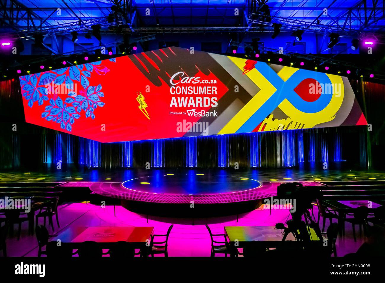 Stage and Lighting setup at Cars.co.za Awards Event in Johannesburg