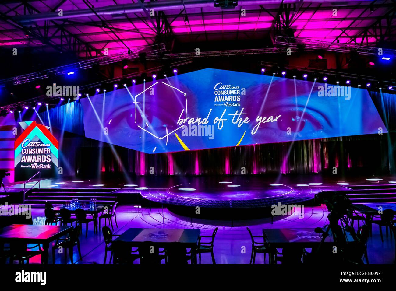 Stage and Lighting setup at Cars.co.za Awards Event in Johannesburg