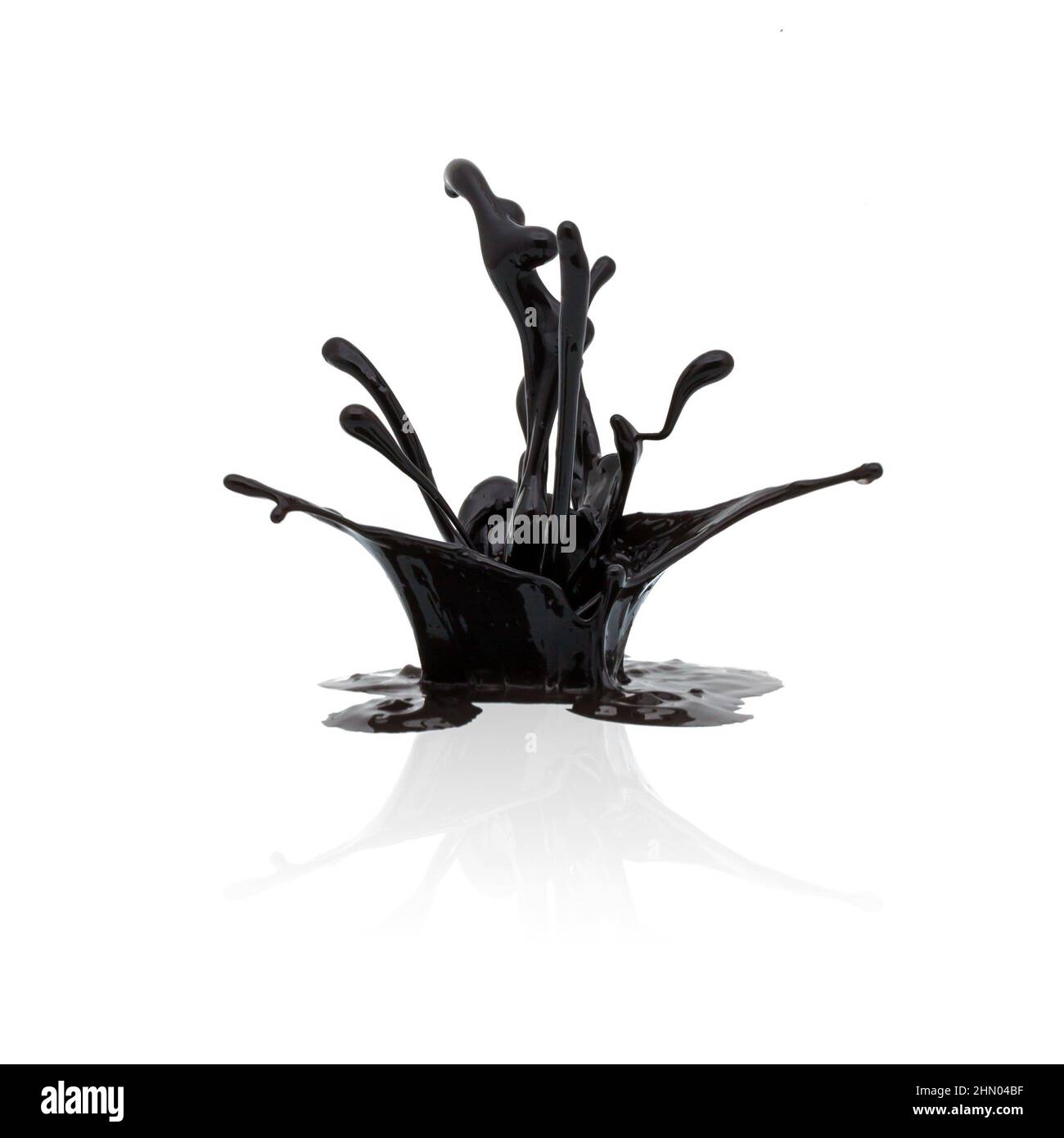 black paint splashing Stock Photo Alamy