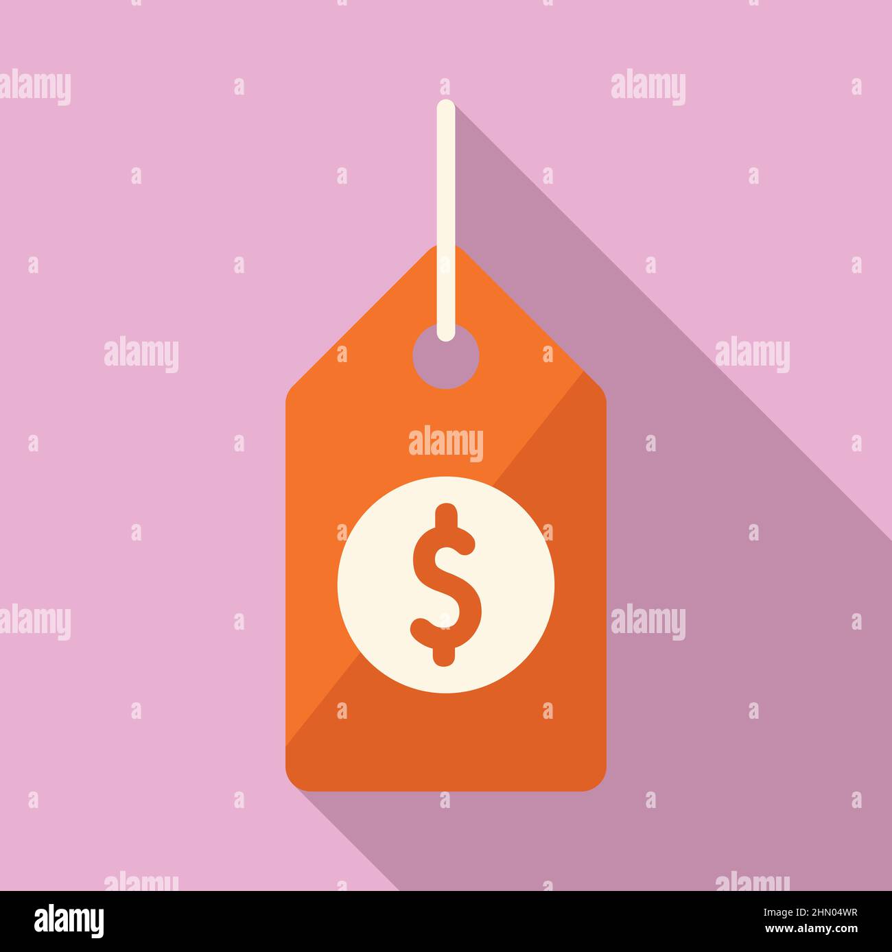 Auction price tag icon flat vector. Sell process Stock Vector