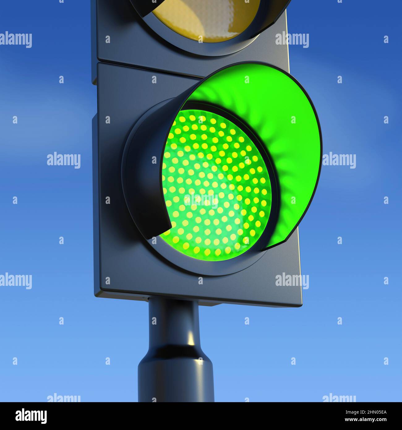 Traffic light with green light on Stock Photo Alamy