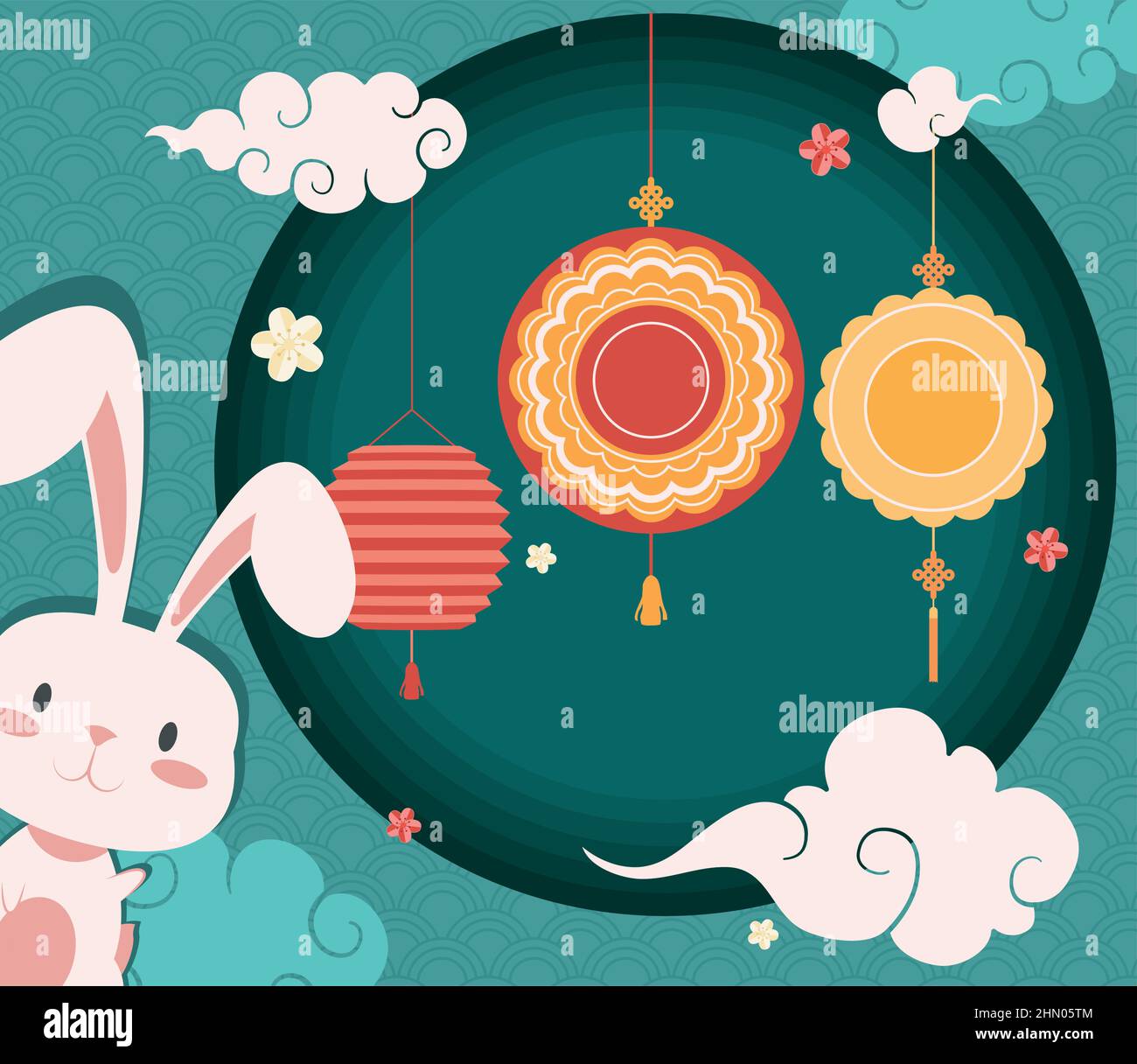 lamps hanging and rabbit scene Stock Vector Image & Art - Alamy
