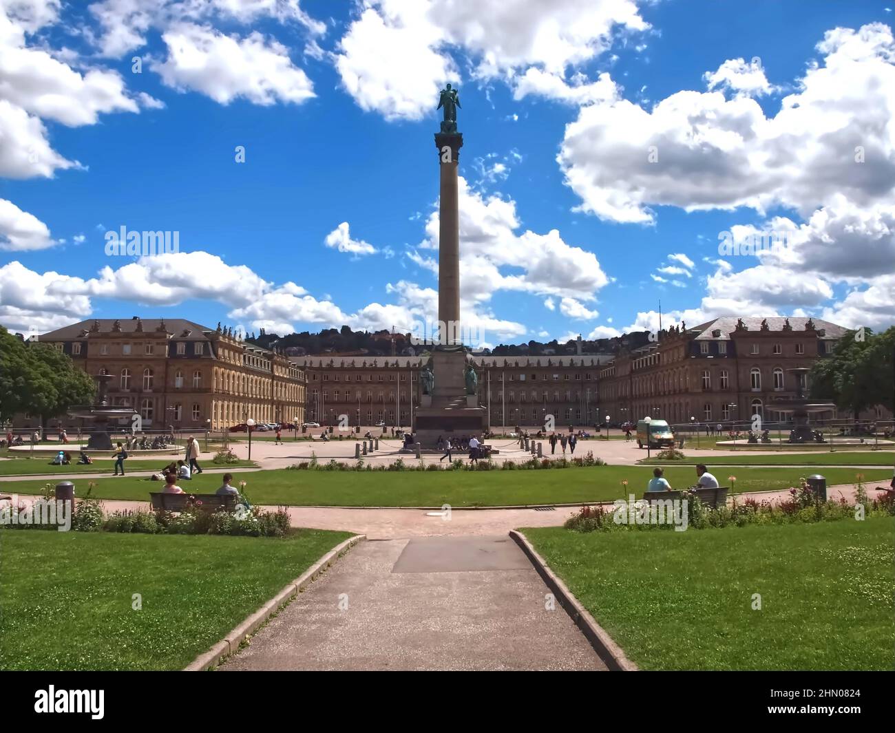 Big new castle in Stuttgart in Germany Stock Photo - Alamy