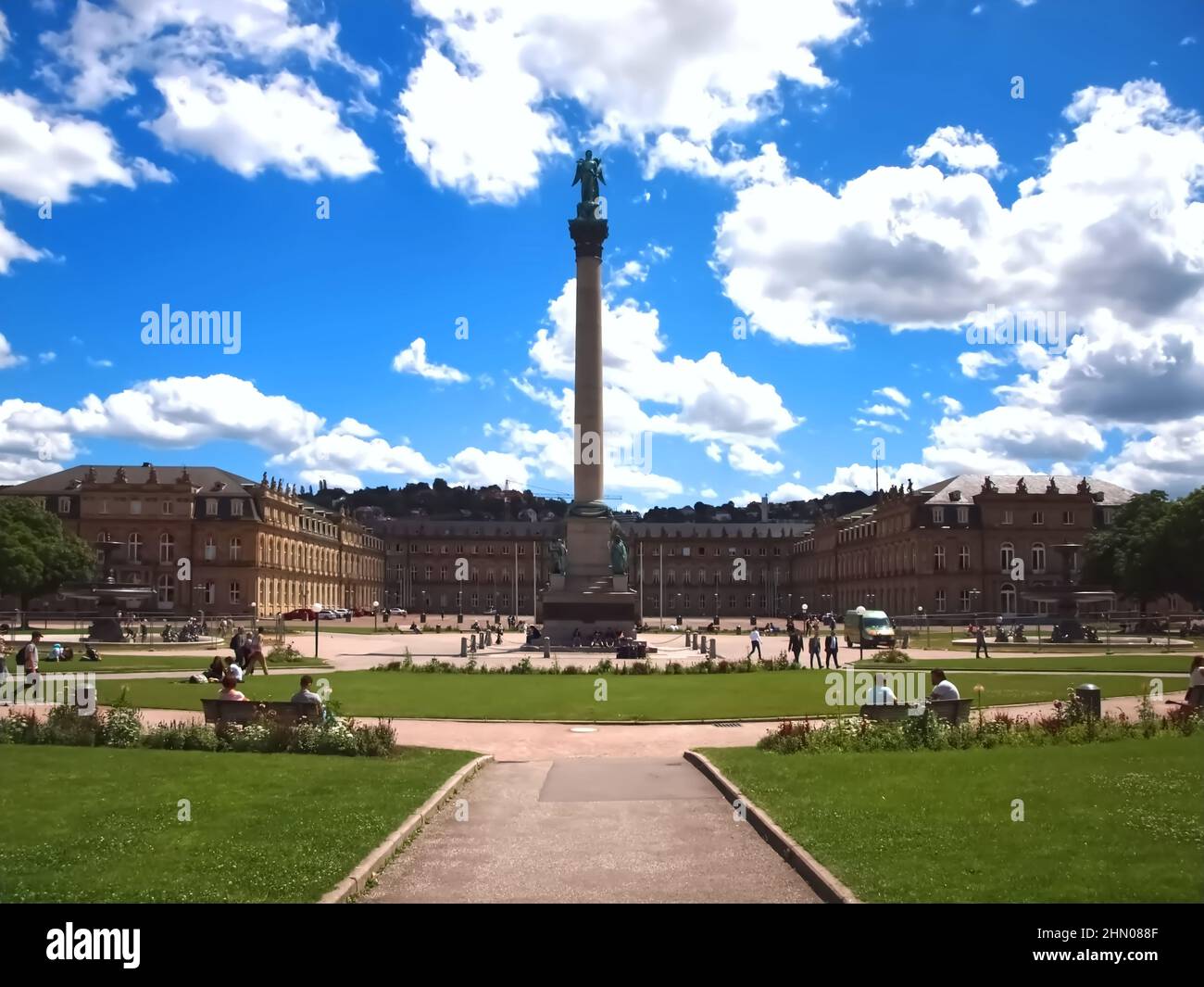 Big new castle in Stuttgart in Germany Stock Photo - Alamy