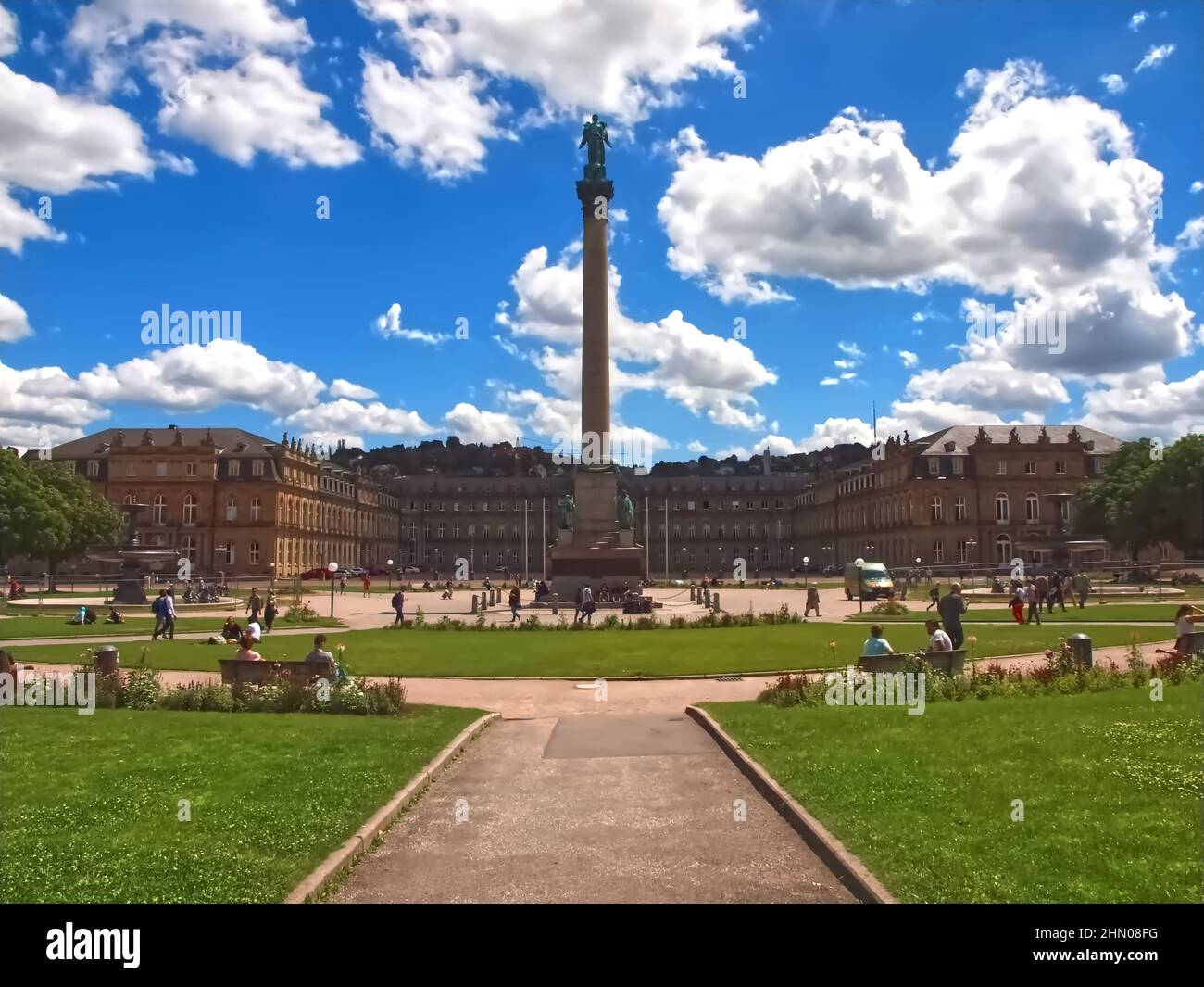 Big new castle in Stuttgart in Germany Stock Photo - Alamy