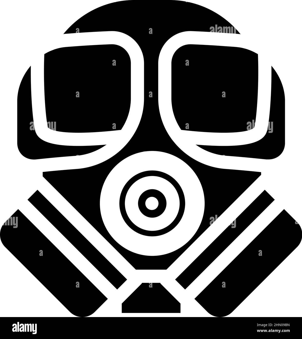 gas mask glyph icon vector illustration Stock Vector Image & Art - Alamy