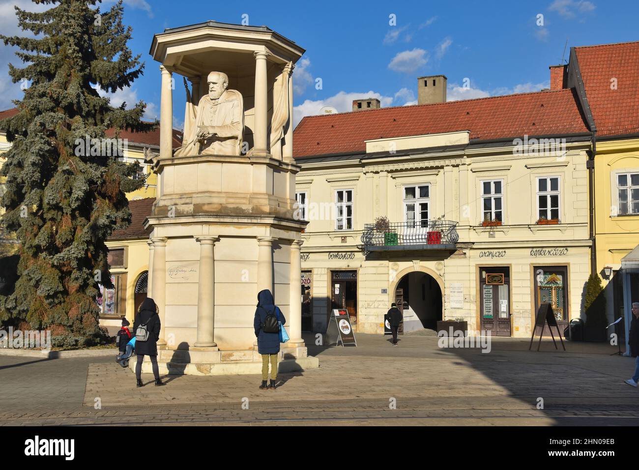 Miskolc, a large town in Northern Hungary: statue in the city center Stock Photo