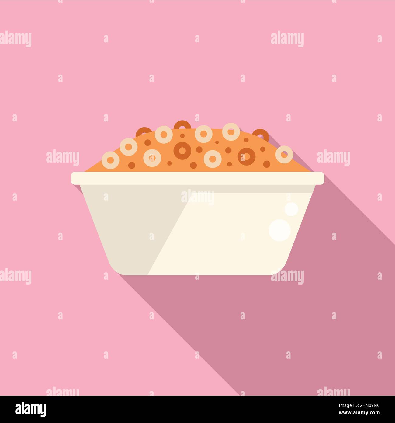 Breakfast flakes icon flat vector. Food meal Stock Vector
