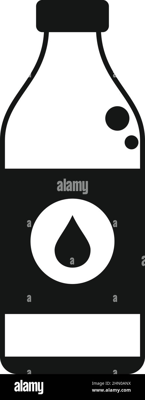 Milk bottle icon simple vector. Dairy glass Stock Vector