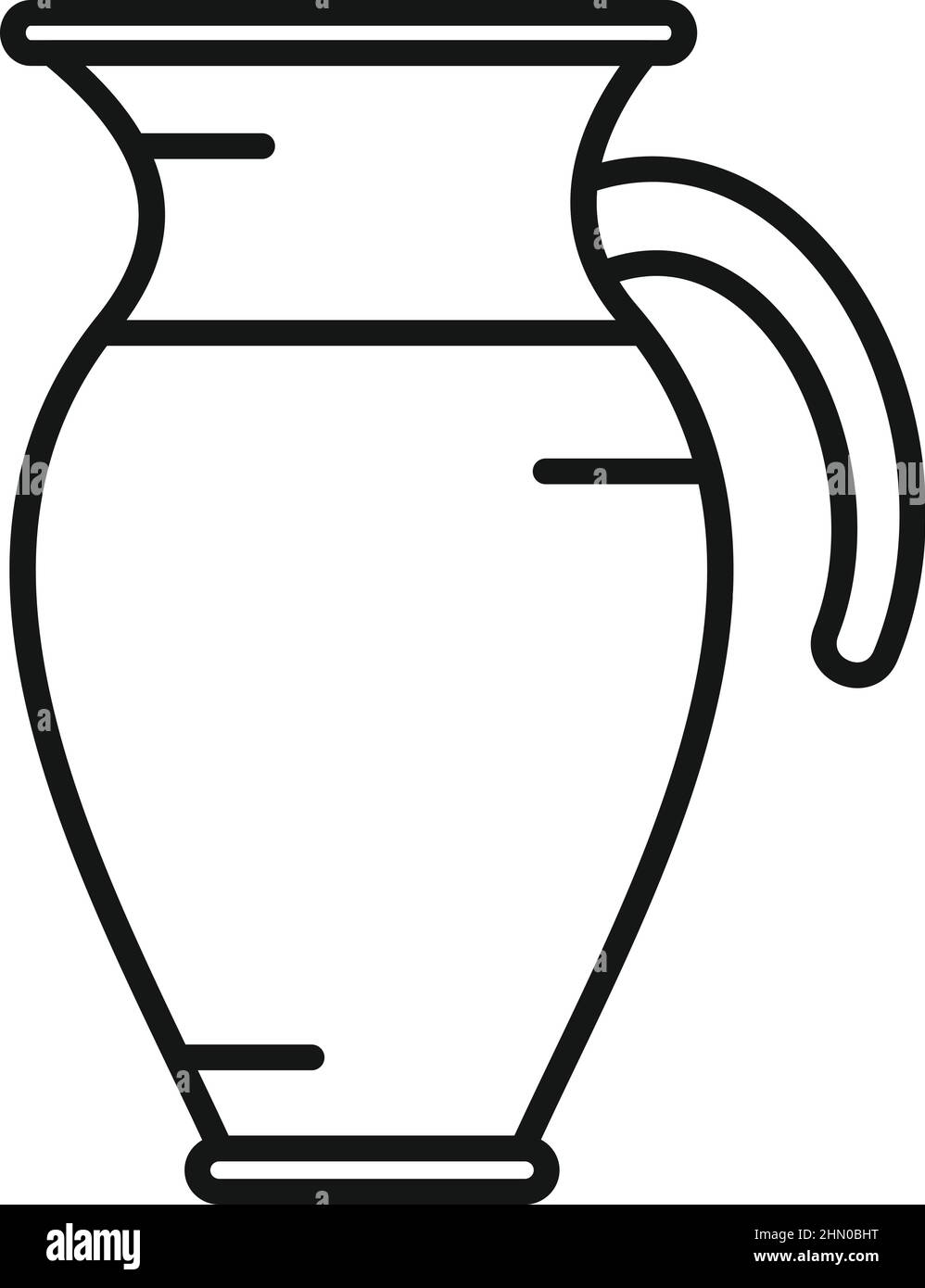 Milk jug icon outline vector. Glass dairy Stock Vector