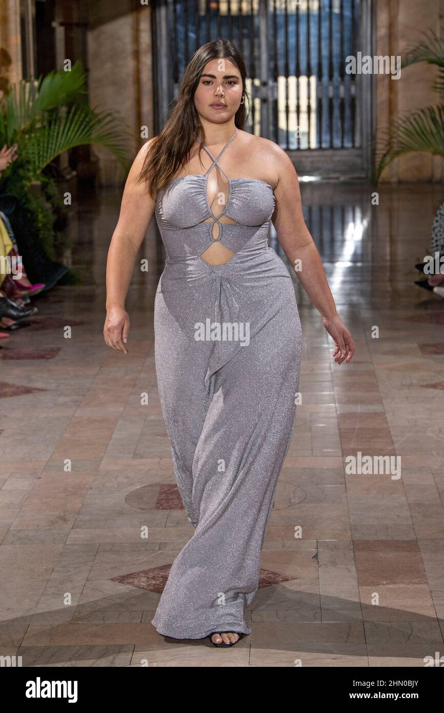 New York, United States. 12th Feb, 2022. Alessandra Garcia-Lorido walks the  runway for the PatBo