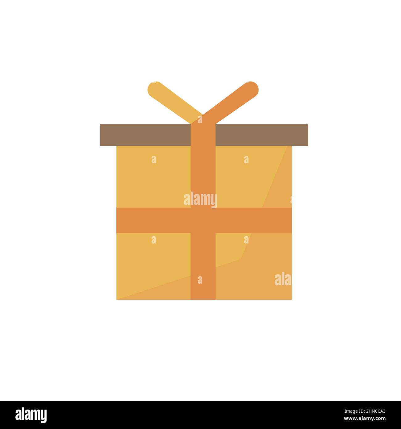 Present box or gift paper pack icon vector flat cartoon isolated on white background modern symbol Stock Vector
