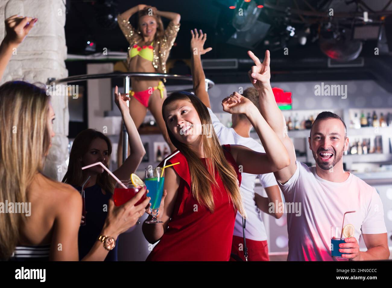 People joying in nightclub Stock Photo - Alamy