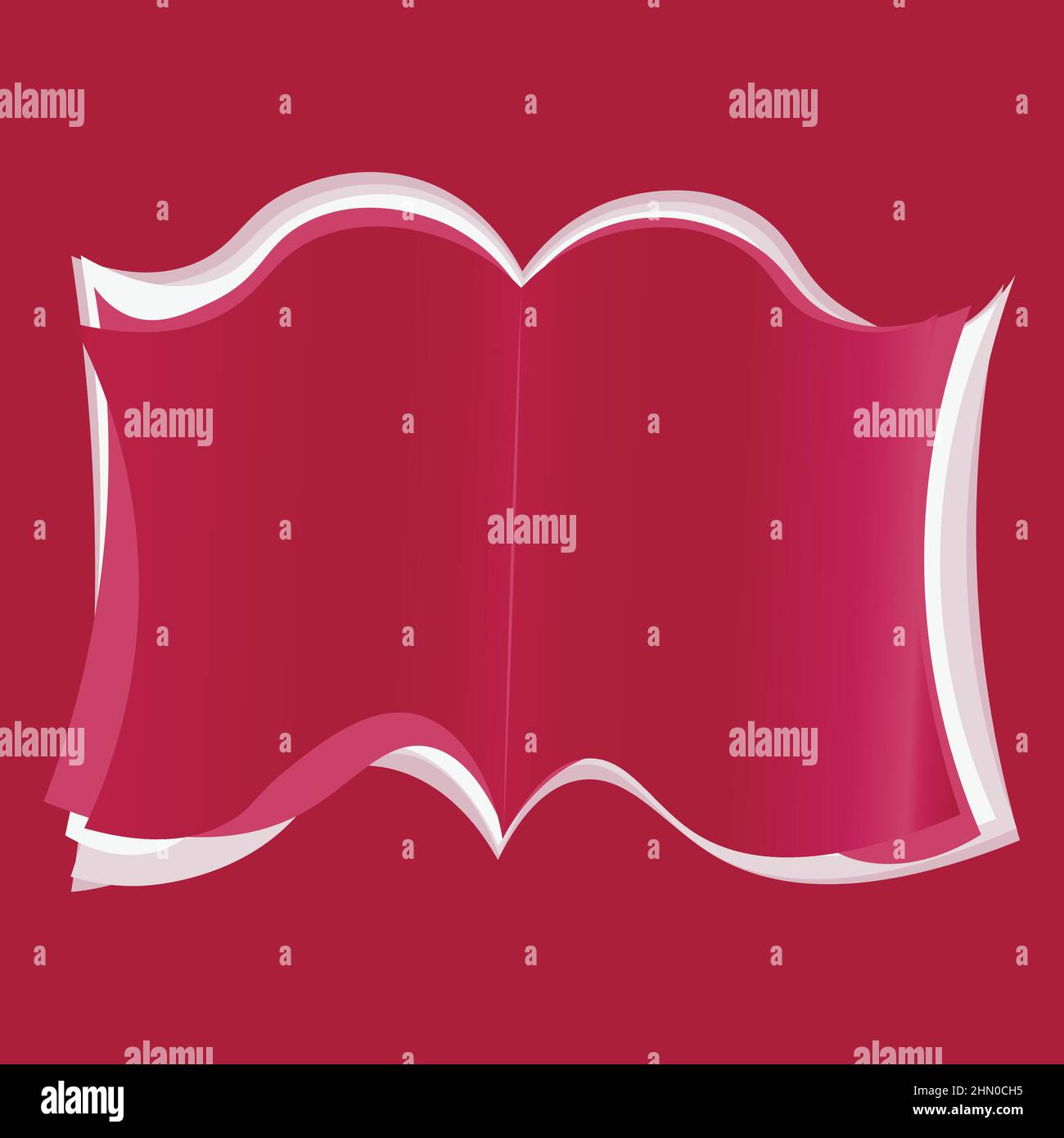 Illustration on a square background - open book, reading, literature ...