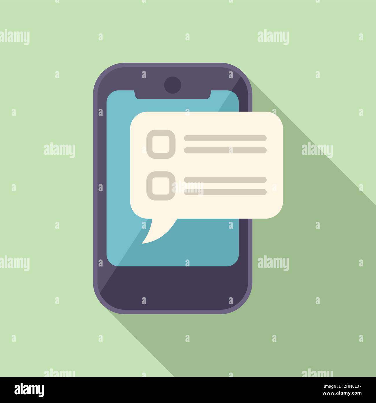 Phone assignment icon flat vector. Test paper Stock Vector
