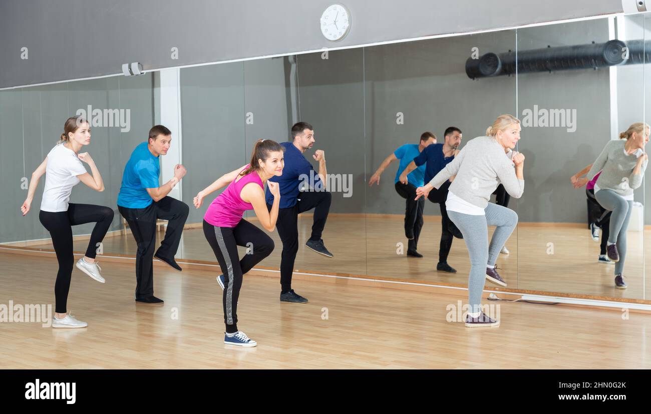 People practicing vigorous dance Stock Photo