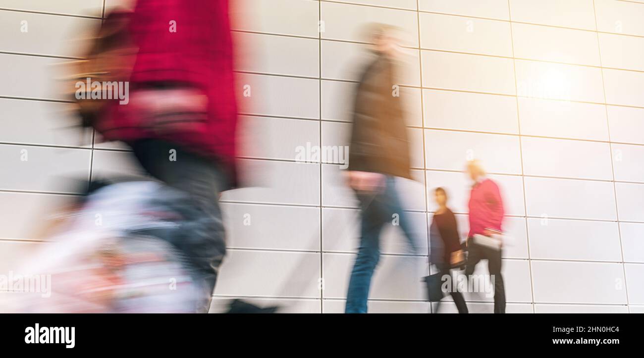 Crowd of anonymous people walking on busy city street Stock Photo - Alamy