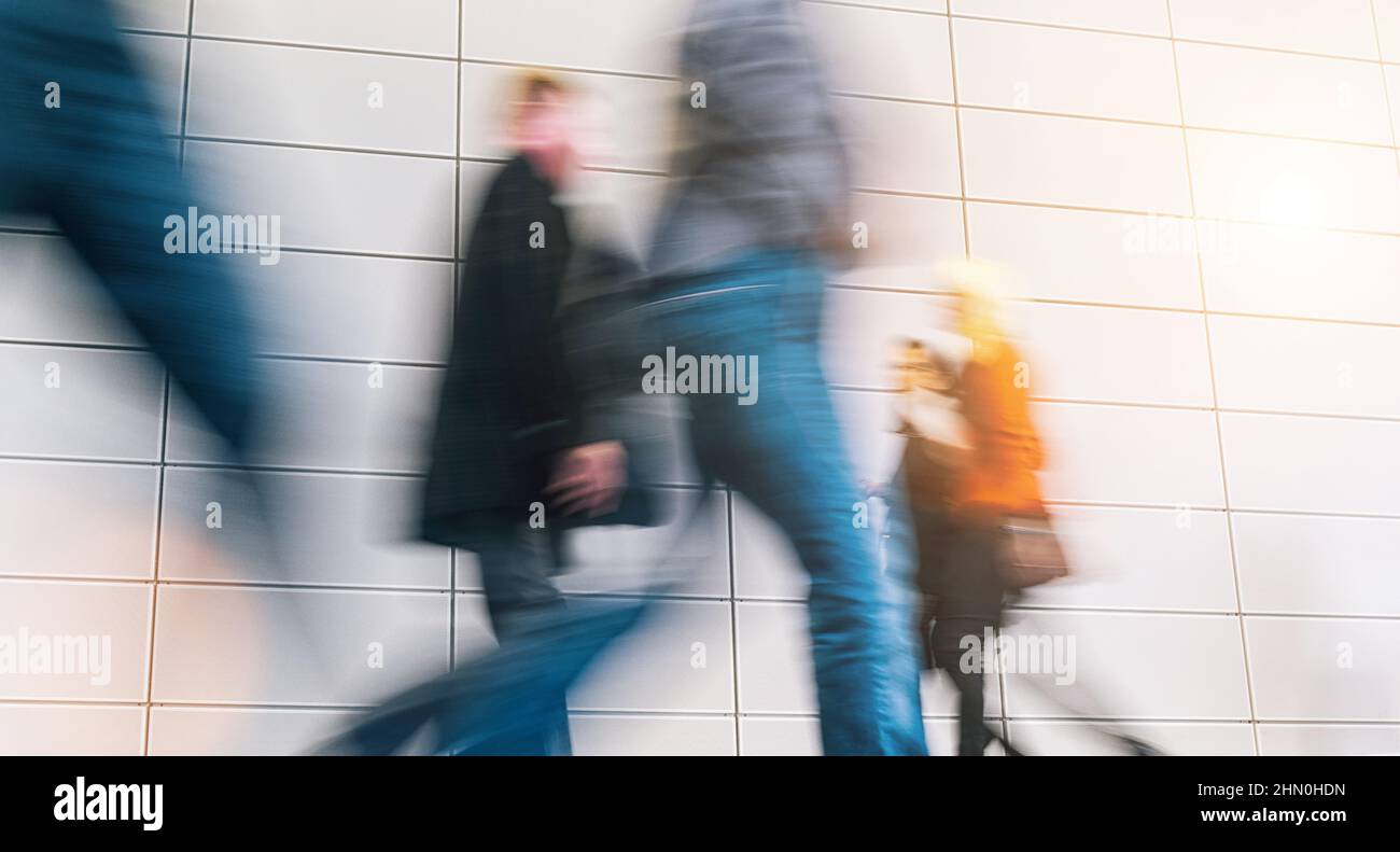 Crowd of anonymous people walking on busy city street Stock Photo - Alamy