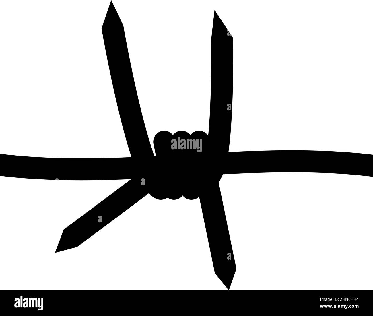 Barbed wire icon black color vector illustration image flat style simple Stock Vector