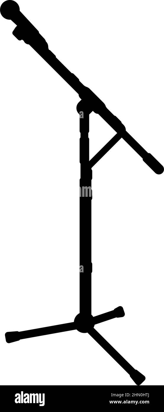 Microphone icon black color vector illustration image flat style simple ...
