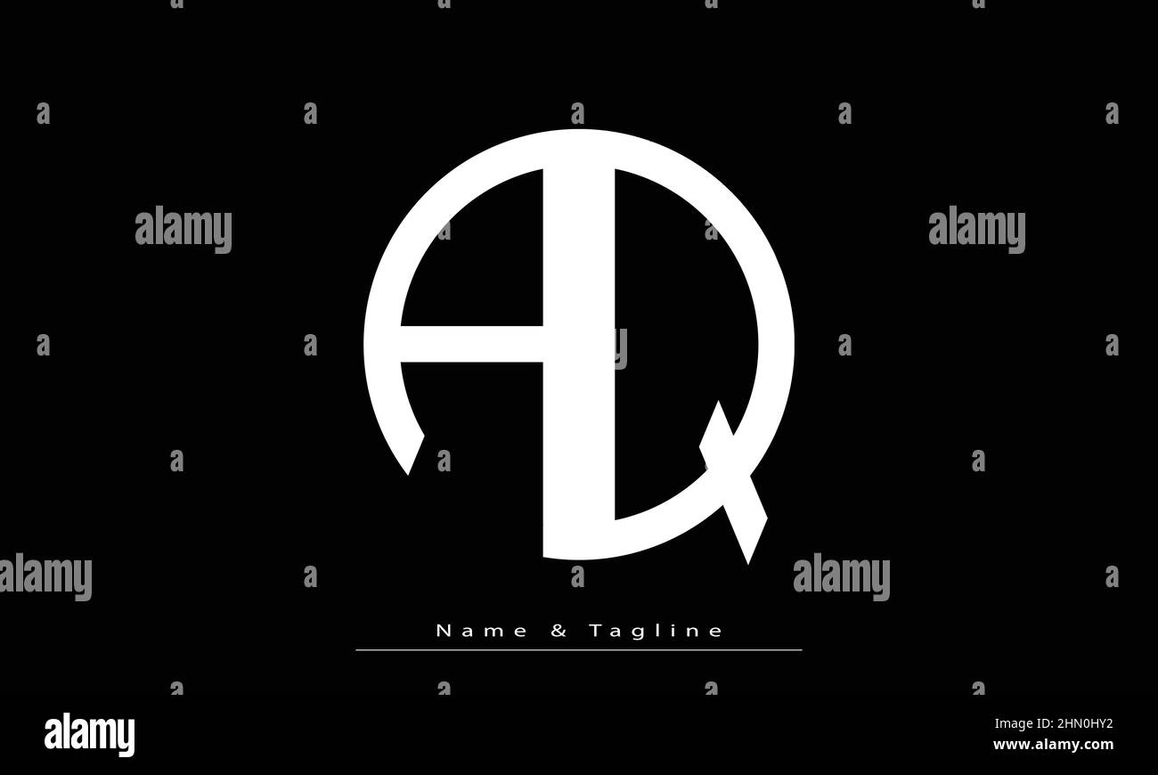 Alphabet letters Initials Monogram logo AQ, QA Stock ...