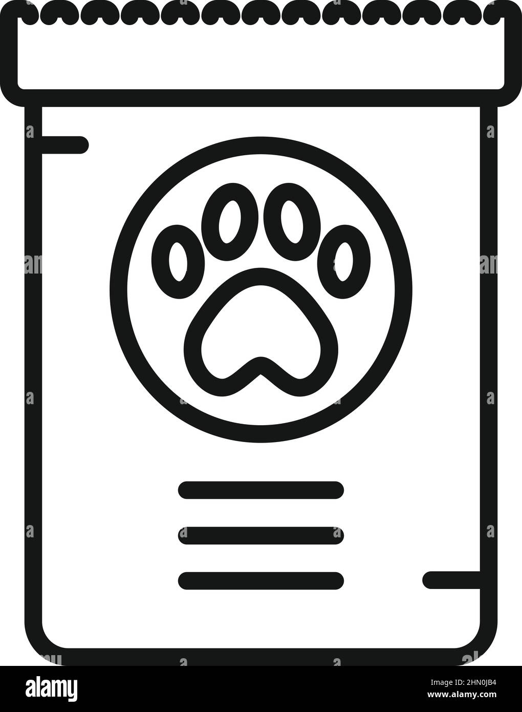 Liquid dog food pack icon outline vector. Animal pet Stock Vector