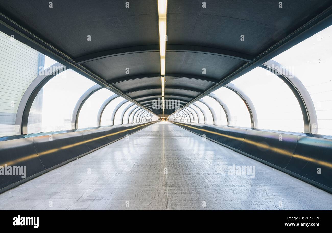 Abstract Futuristic tunnel background Stock Photo
