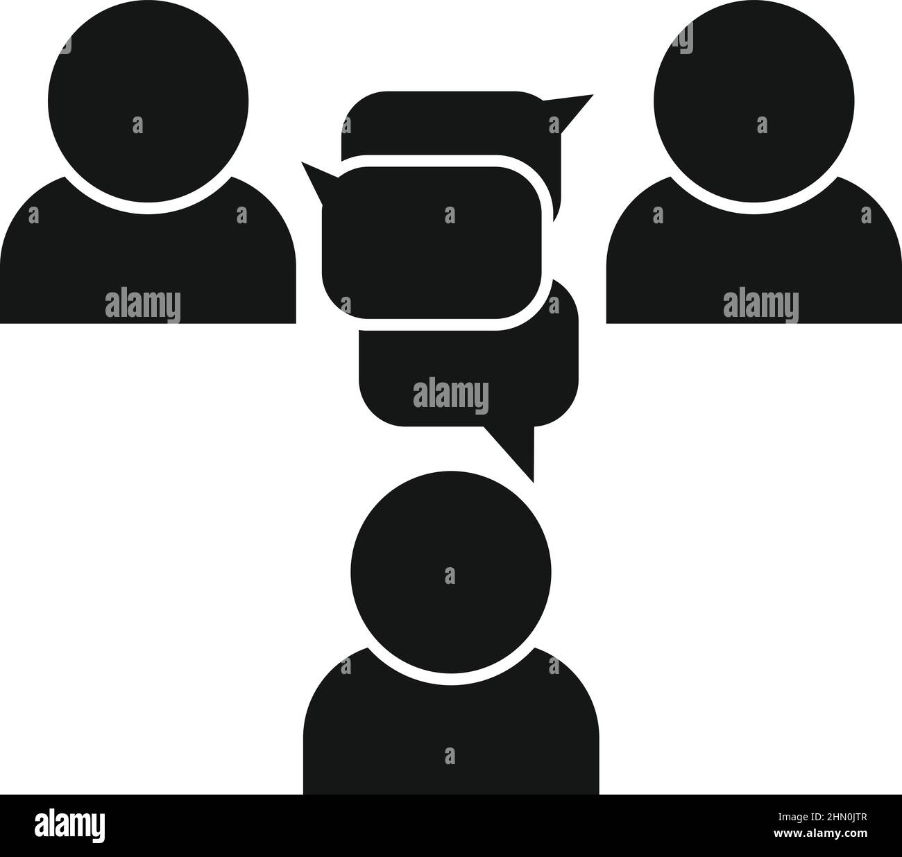 Business talk icon simple vector. Office people Stock Vector Image