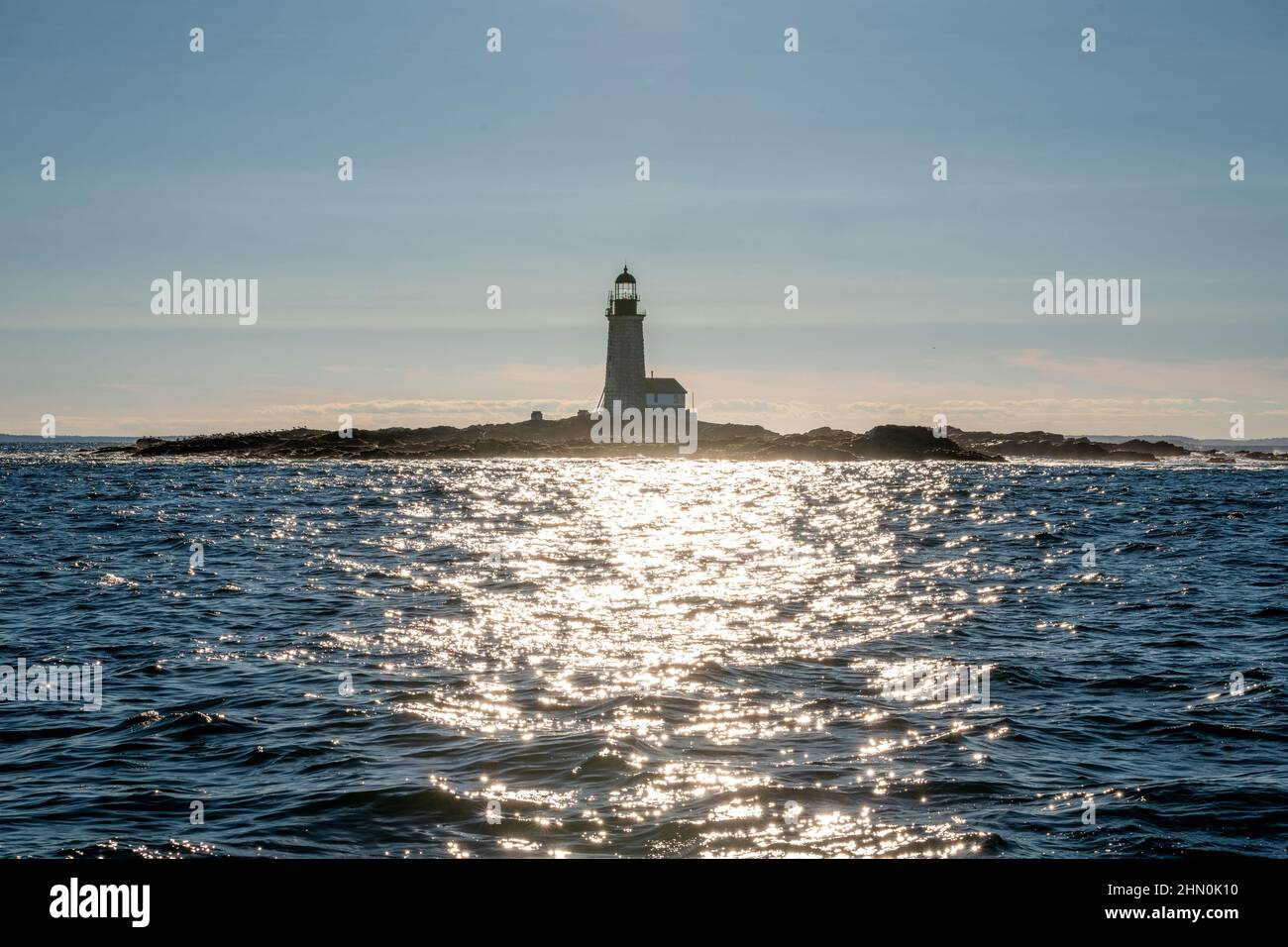 Sailing the Maine Coast Halfway Rock Light Station Stock Photo Alamy