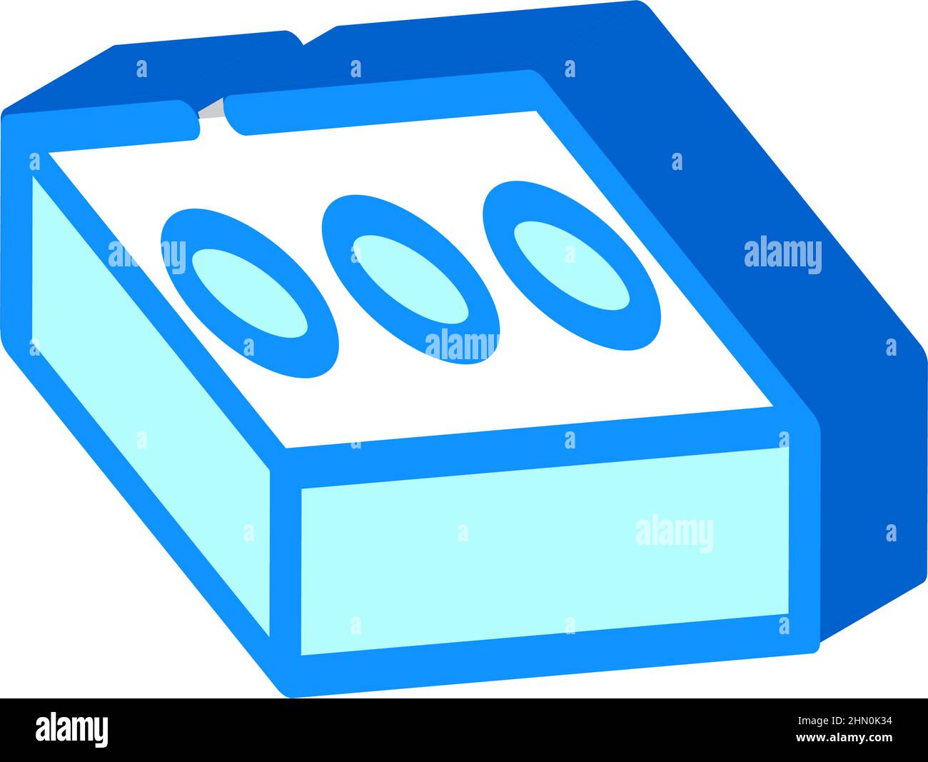 hollow brick isometric icon vector illustration Stock Vector Image ...