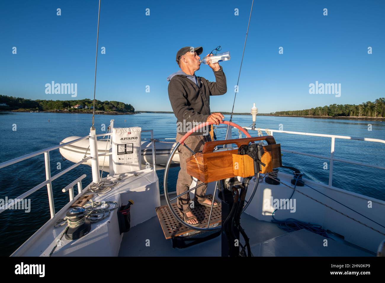 Sailing the Maine Coast Stock Photo Alamy