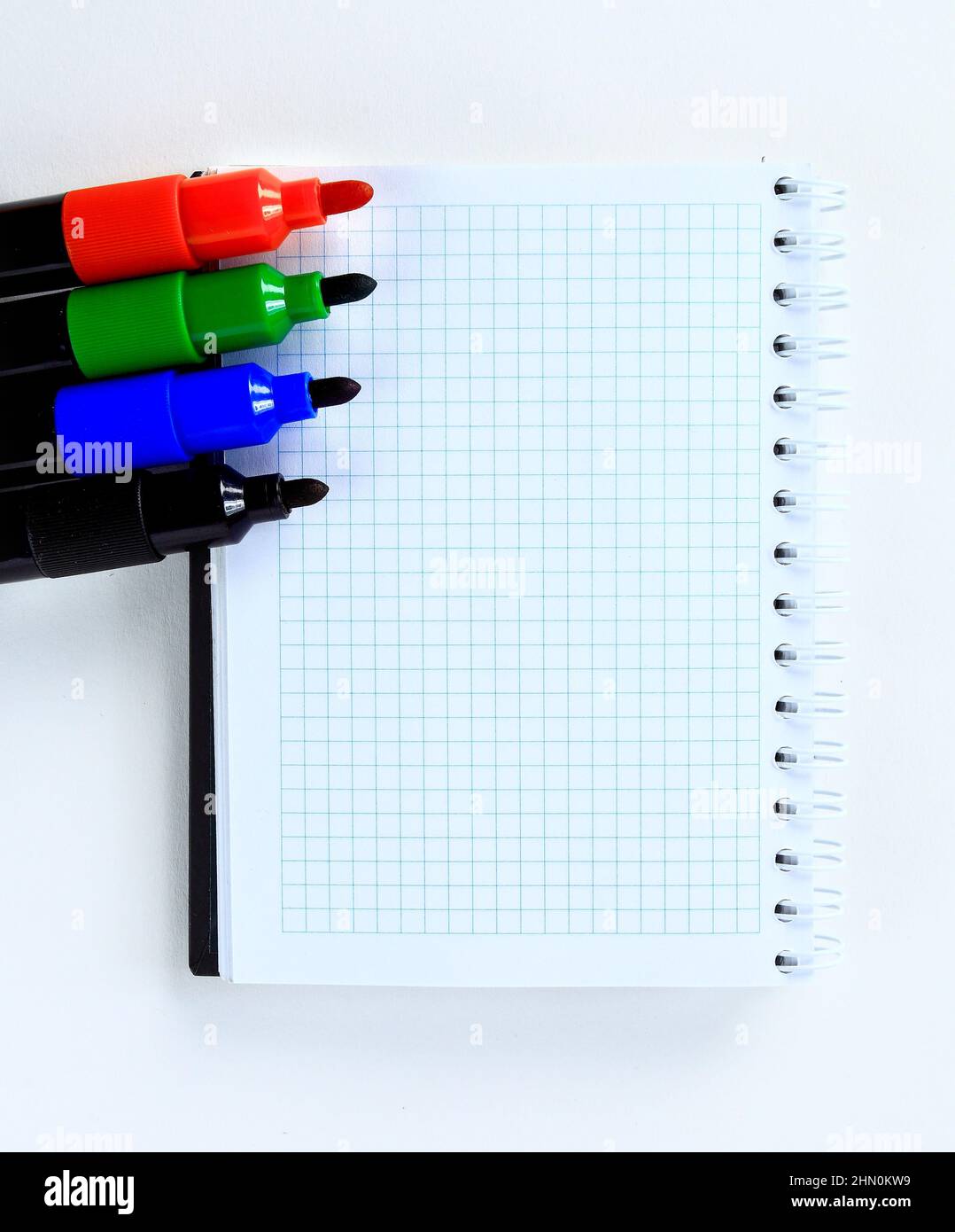 School stationery isolated over white with copyspace Stock Photo - Alamy