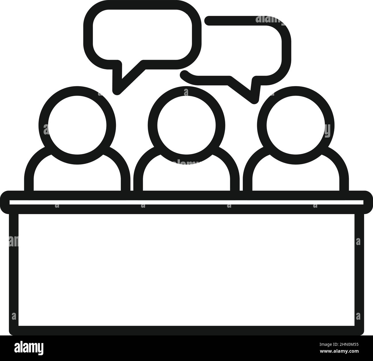 Office discussion icon outline vector. People talk Stock Vector
