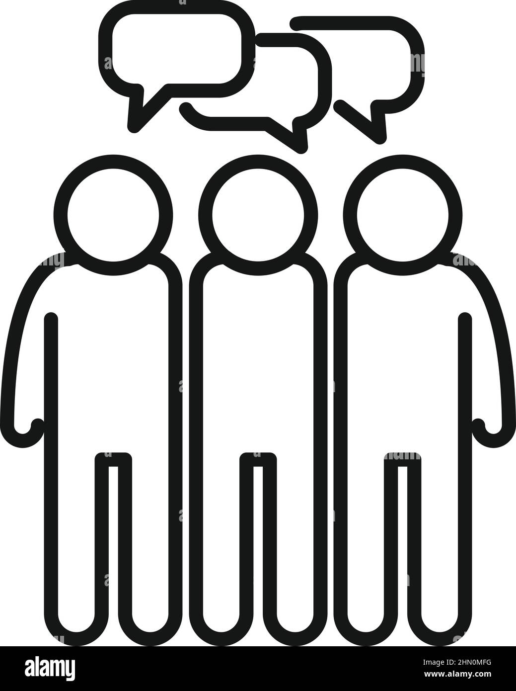 People dialog icon outline vector. Business dialog Stock Vector Image ...