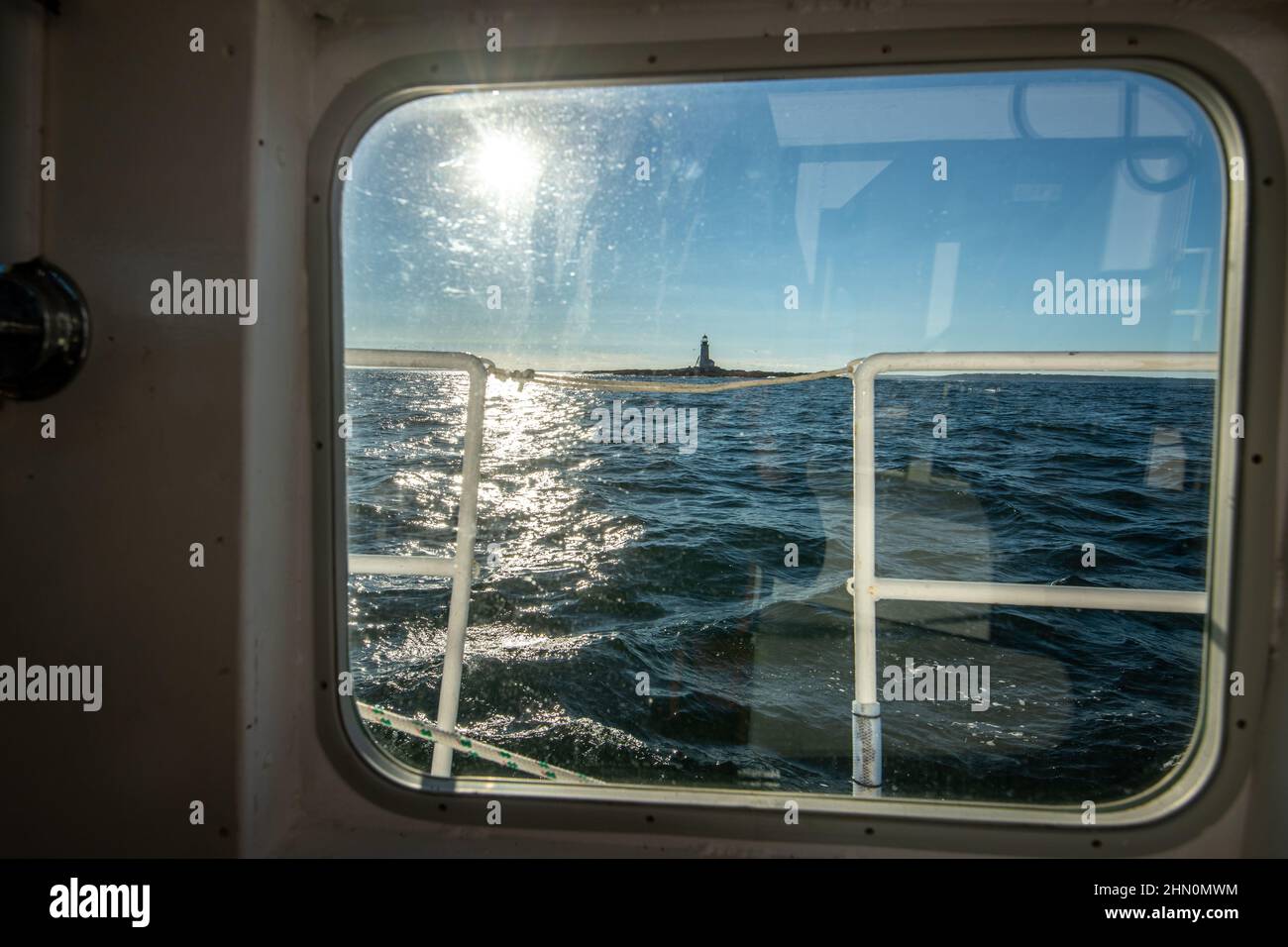 Sailing the Maine Coast Halfway Rock Light Station Stock Photo Alamy