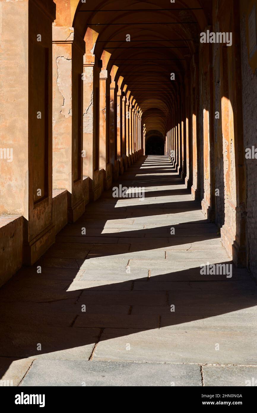 Devotional Portico of St. Luke in Bologna. This portico (roofed acade) is 3.4 km long leading to Devotional Portico of St. Luke in Bologna. This portico (roofed acade) is 3.4 km long leading to