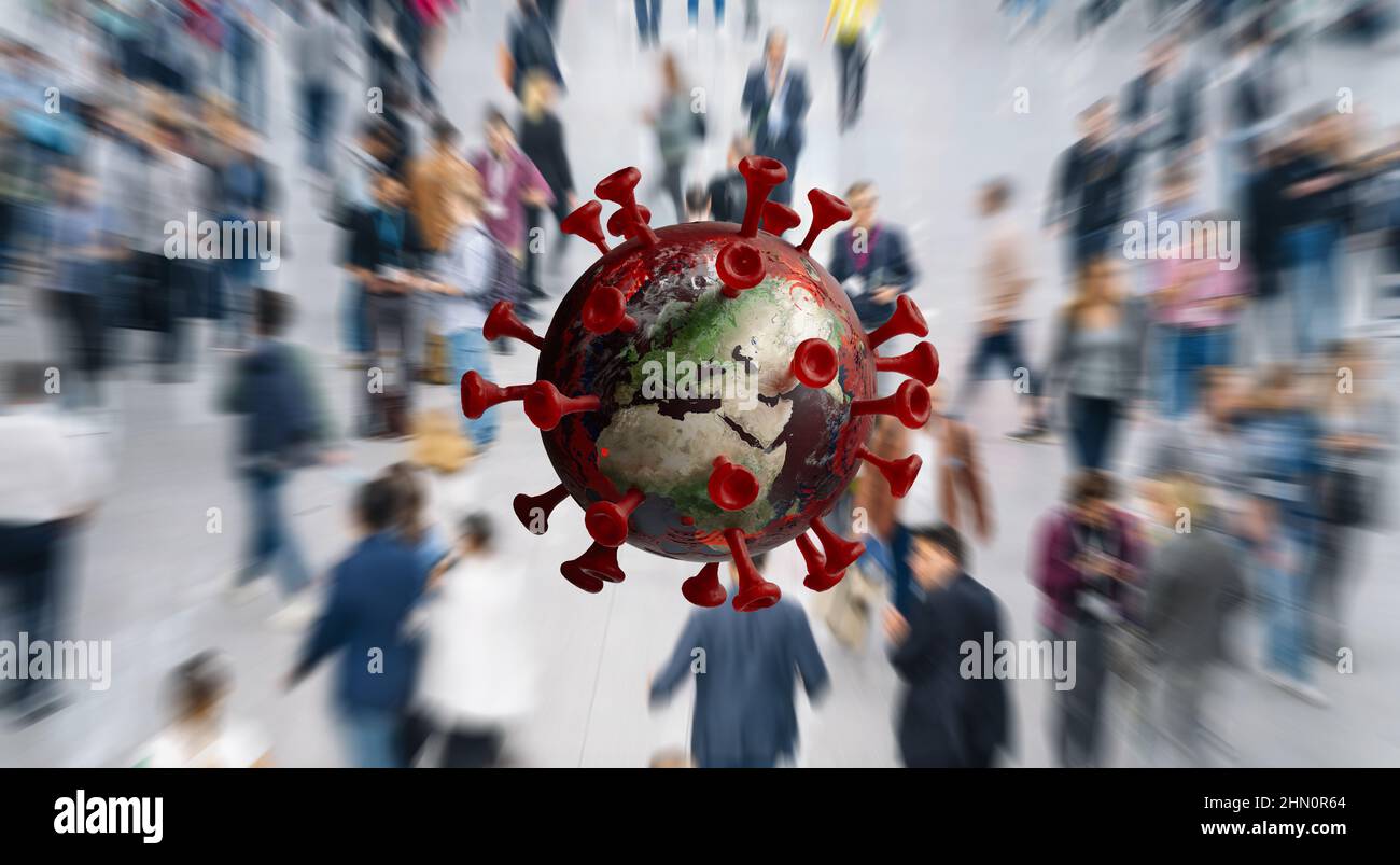Many anonymous people in the world become infected with coronavirus ...