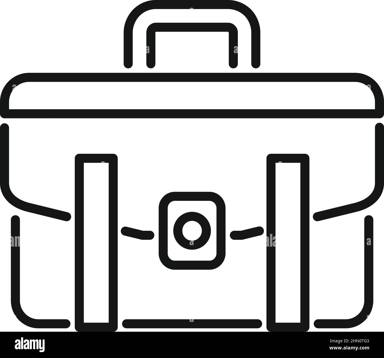 Worker briefcase icon outline vector. Work bag Stock Vector