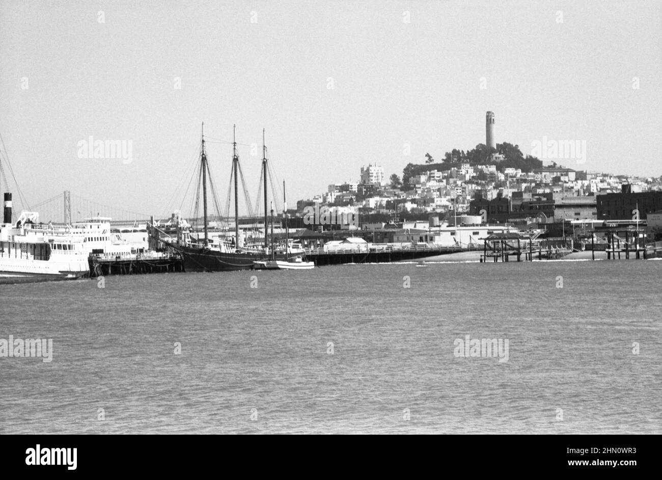Landscape, San Francisco Bay, San Francisco CA, USA, 1977 Stock Photo