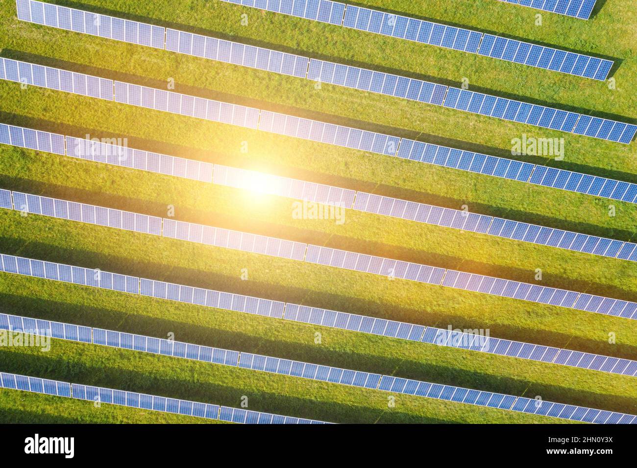 Aerial view solar farm producing hi-res stock photography and images ...